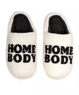 Home Body Slippers - Cream/Black