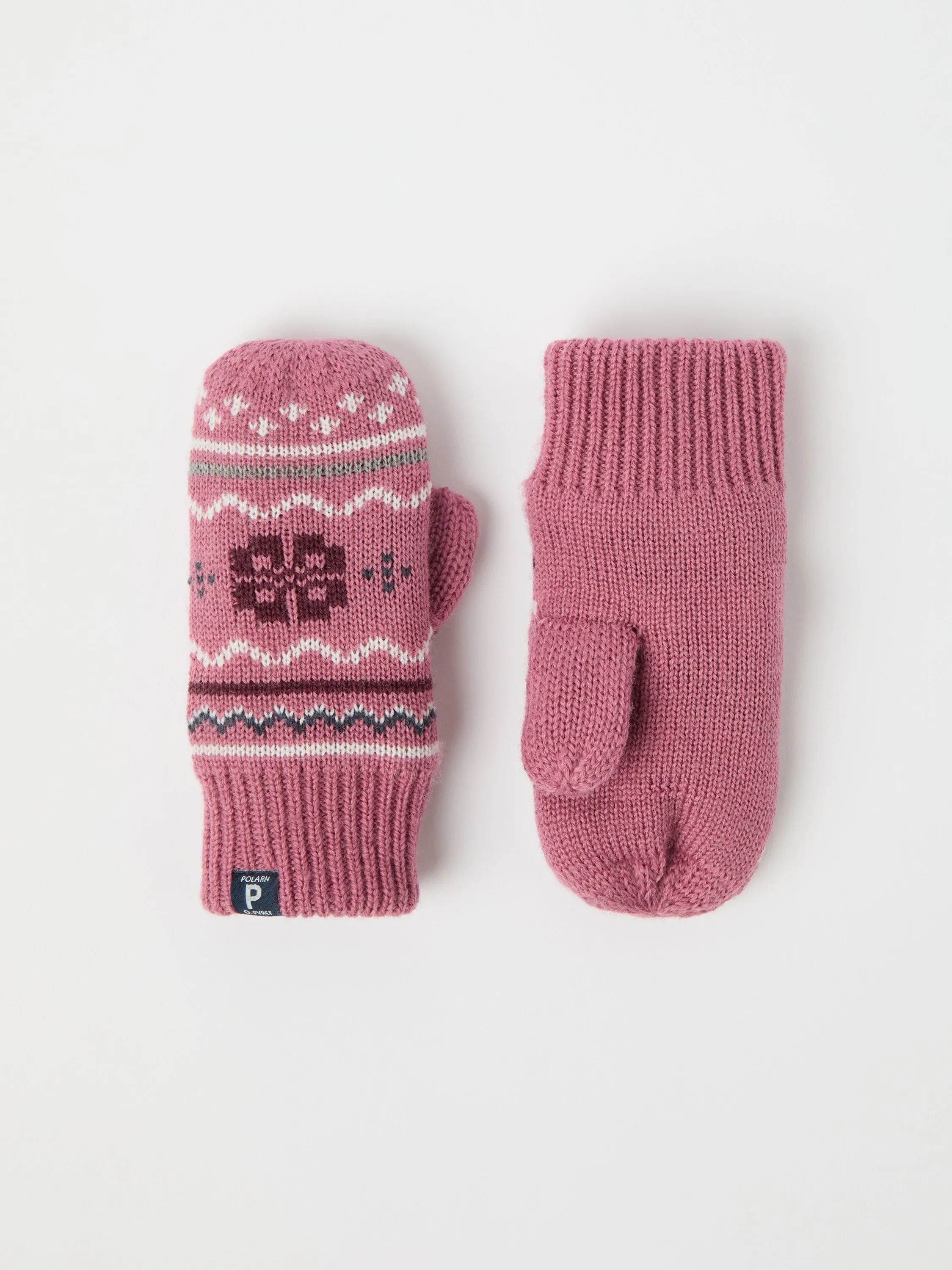 Jacquard Knitted Kids Mittens