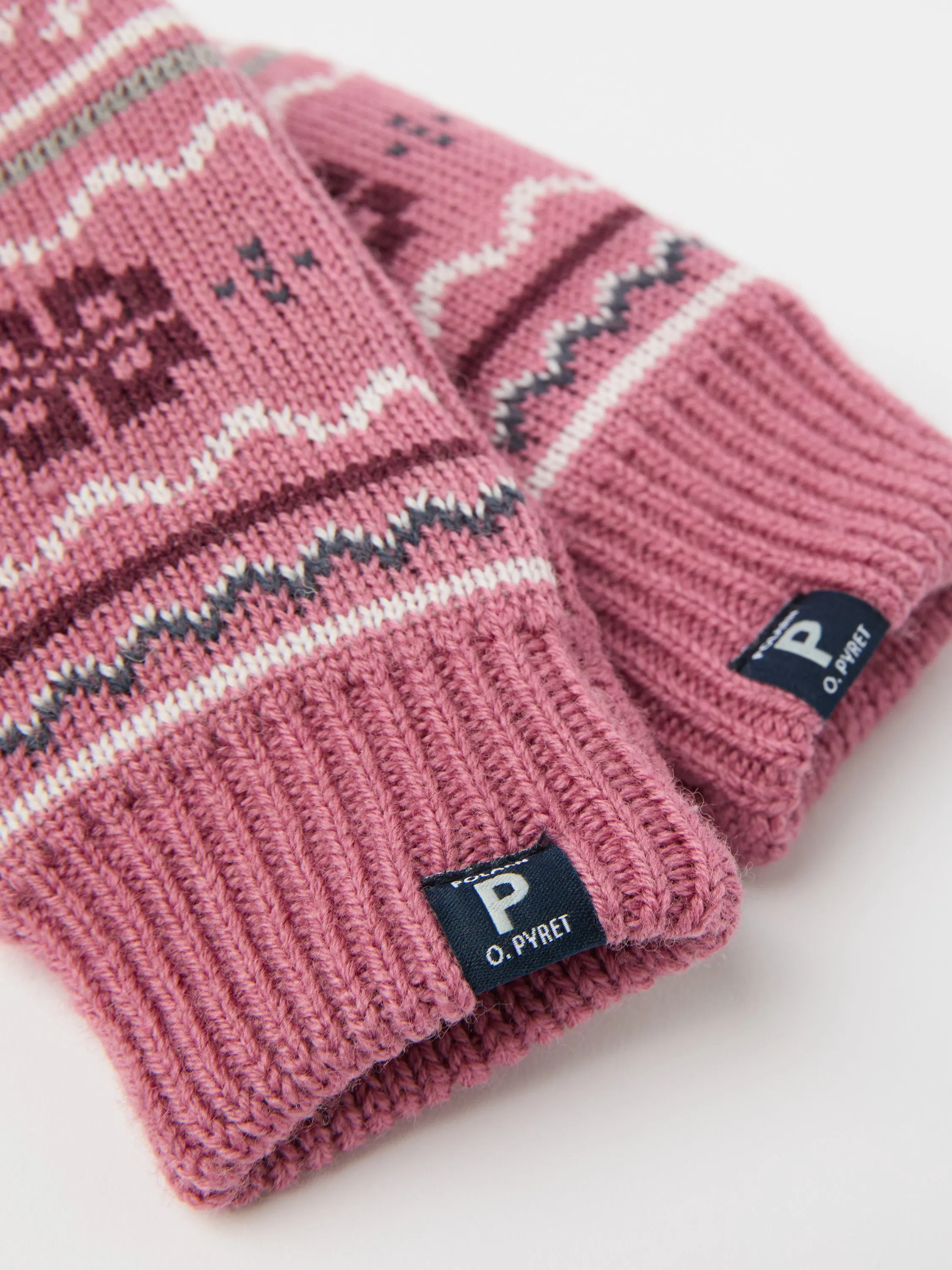 Jacquard Knitted Kids Mittens