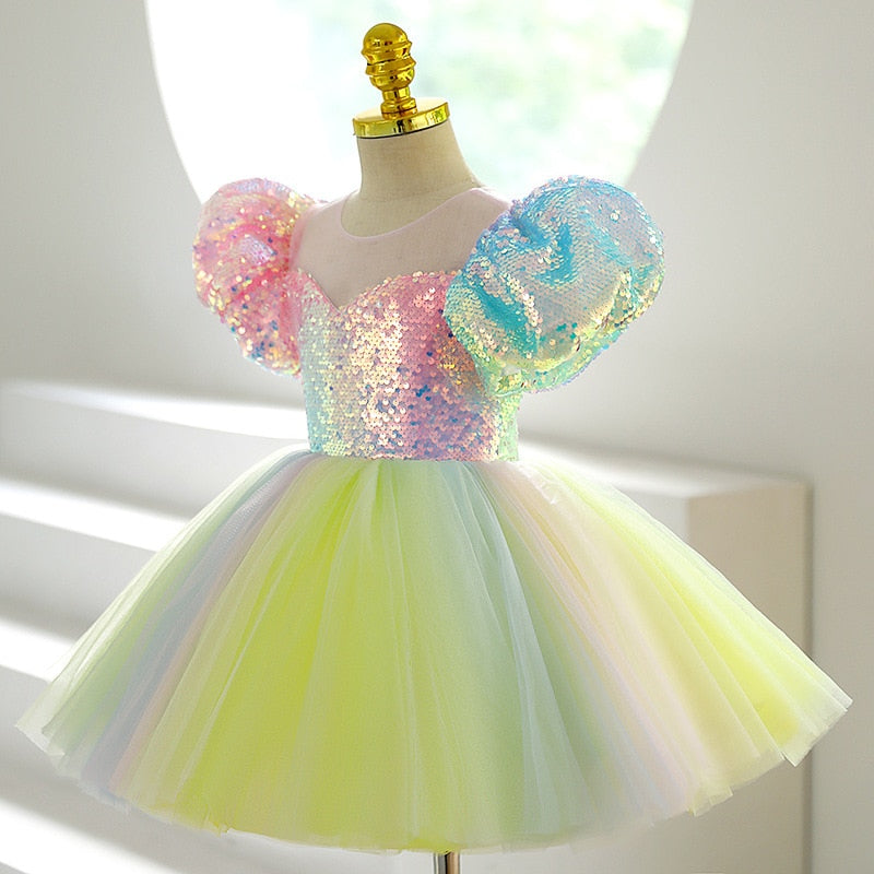 Kids Birthday Sequin Dress