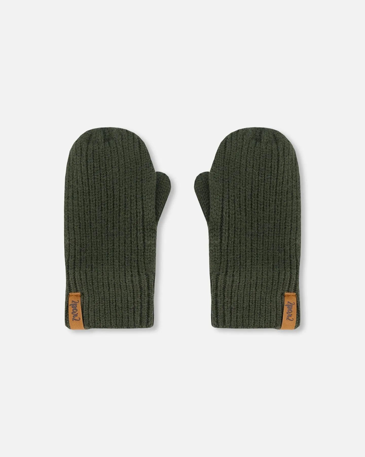 Knitted Mittens Forest Green