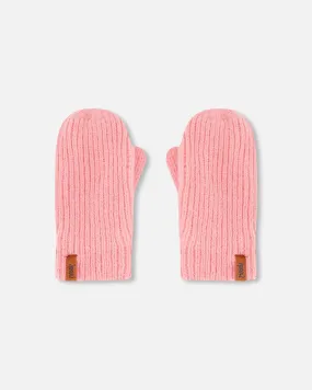 Knitted Mittens Pink