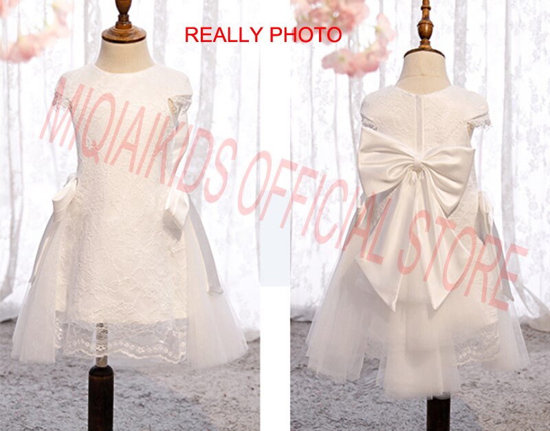 Lace Bow Toddler Christening Gown