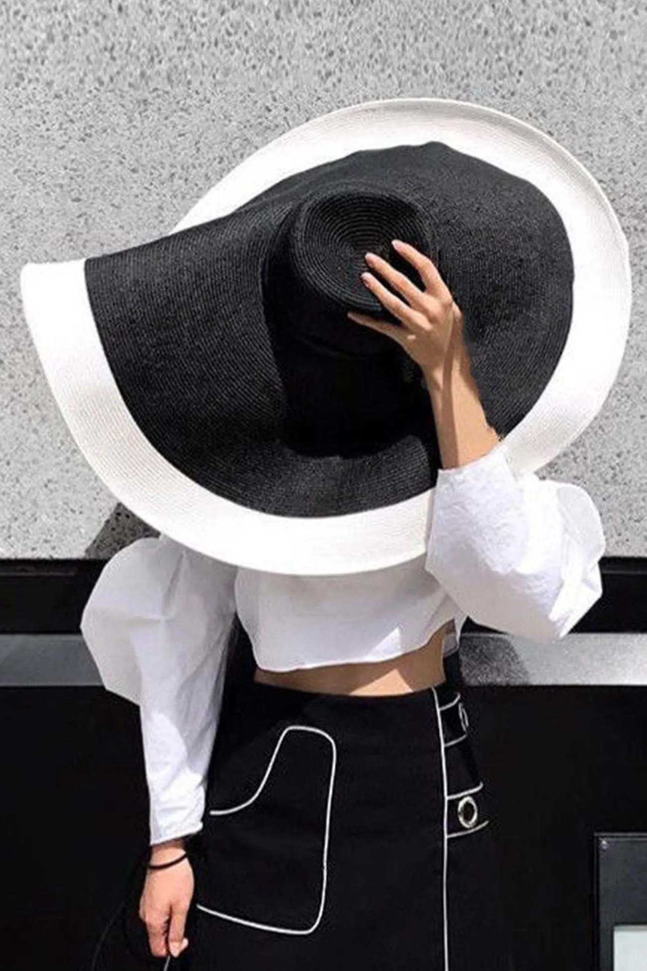 Large Brim Foldable Straw Hat