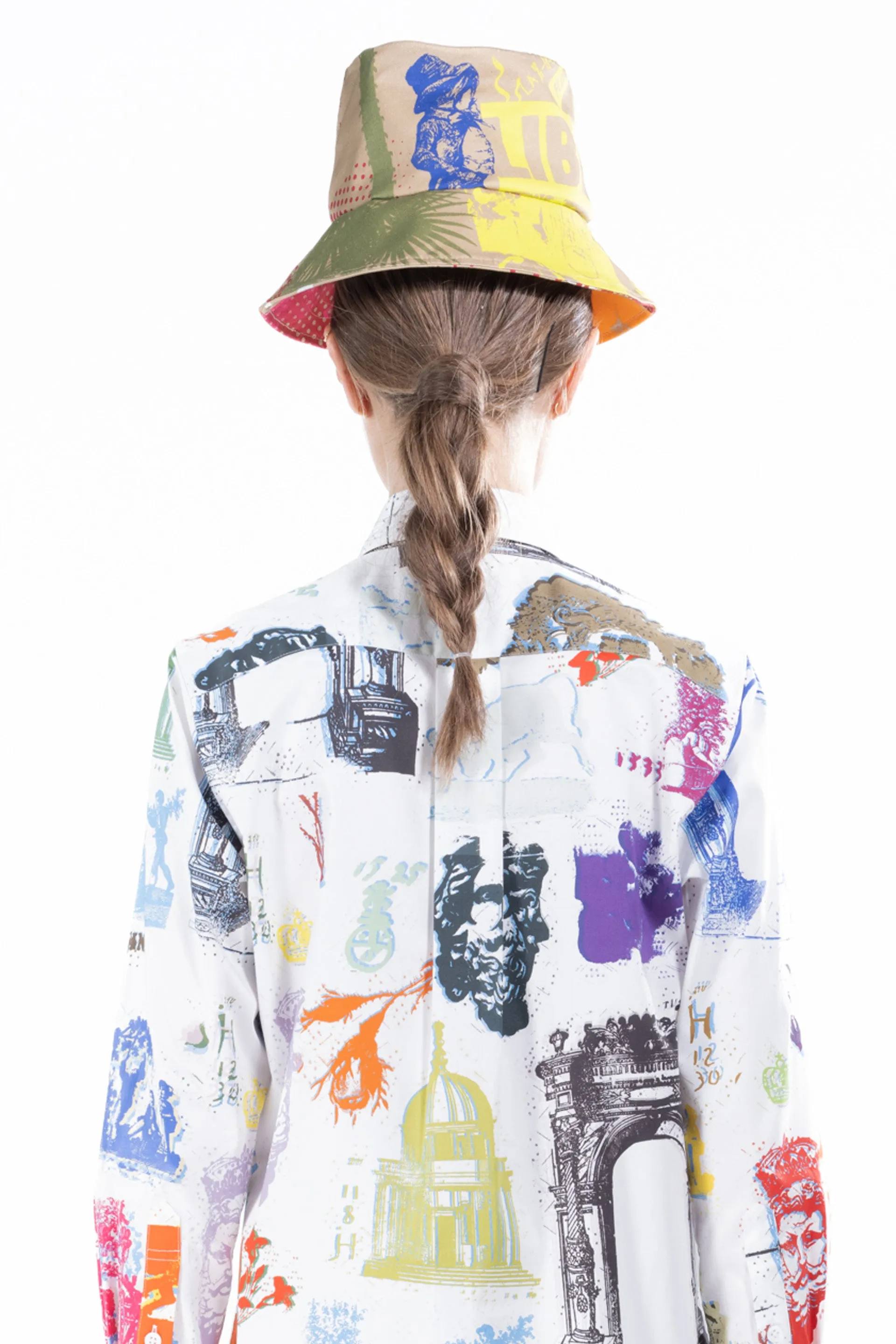 'LIBERTINE SILK SCREENS' BUCKET HAT