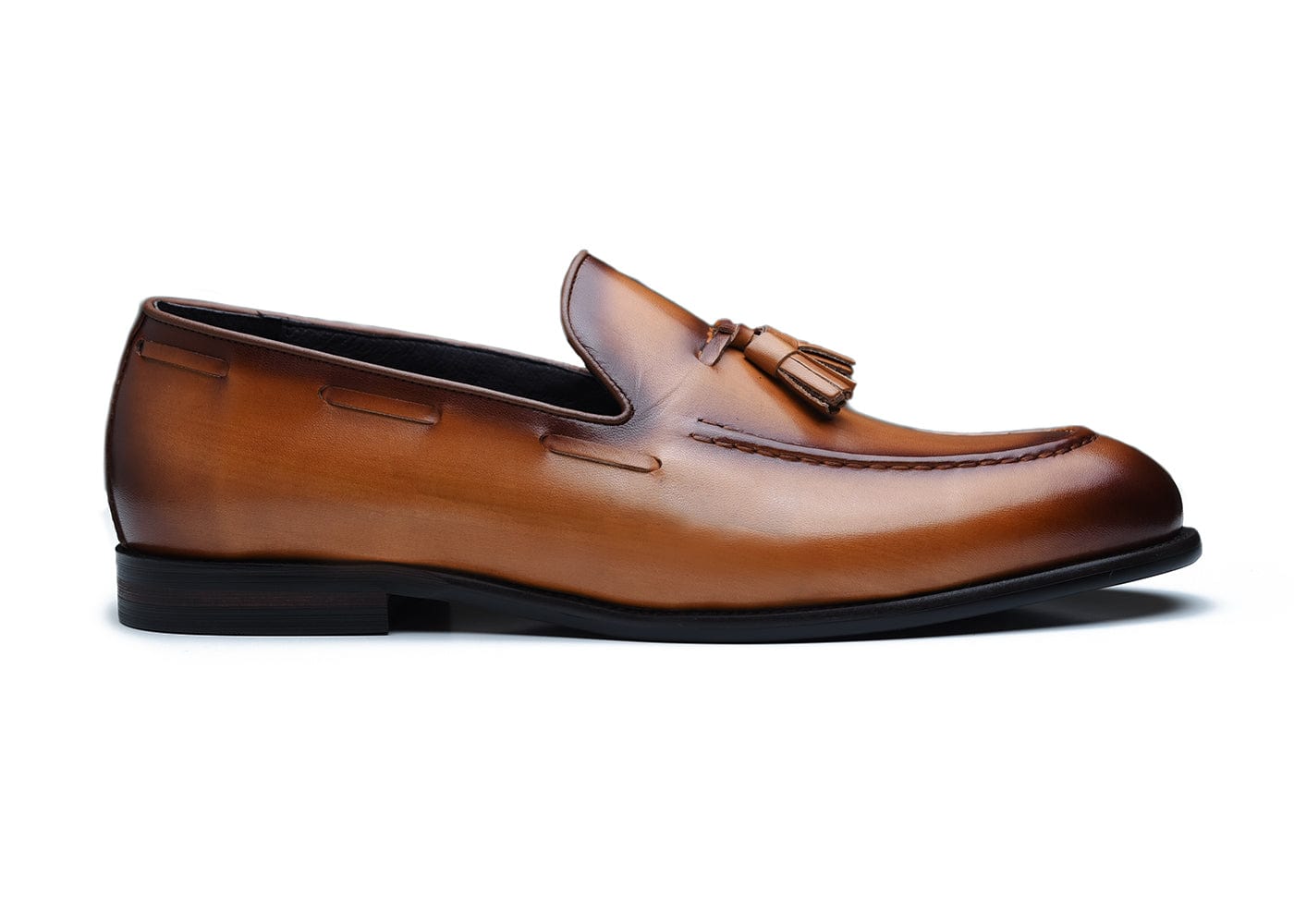 LULAK | Tan Braided Tassel Loafers