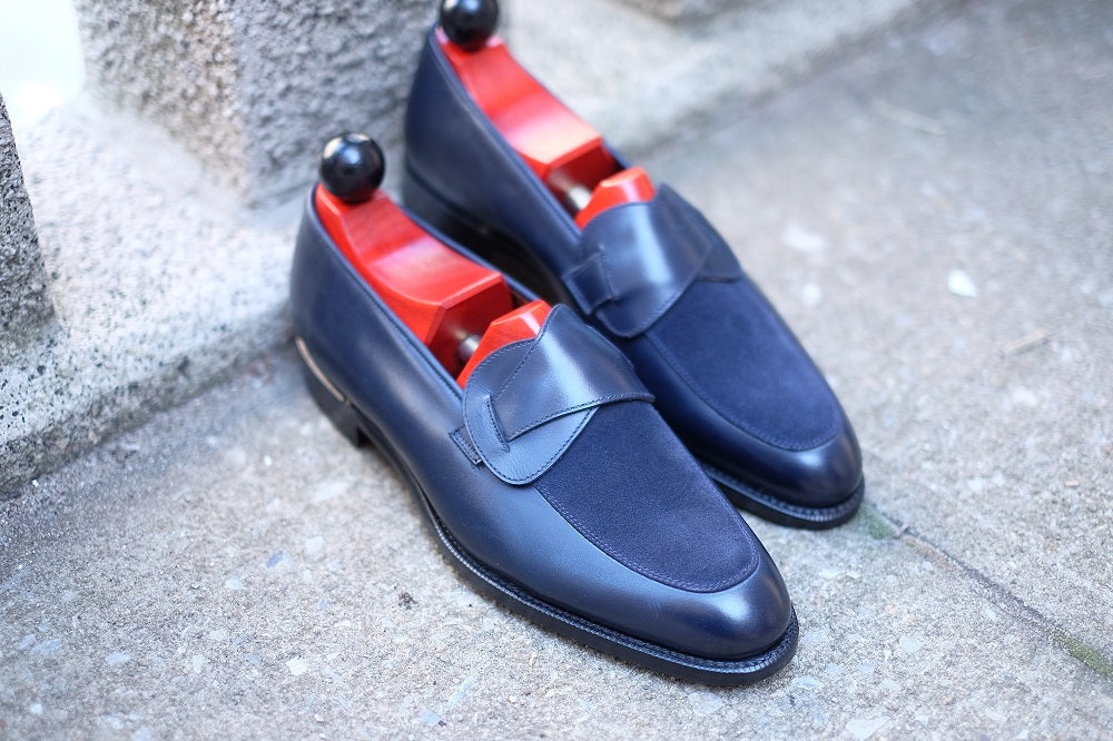 Meridian - MTO - Midnight Calf / Navy Suede - TMG Last - Single Leather Sole