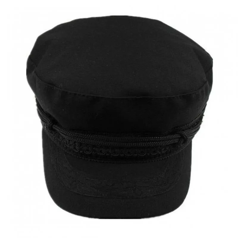 Military Winter Knitted Cap Flat Top Black Grey Casquette Unisex Hats