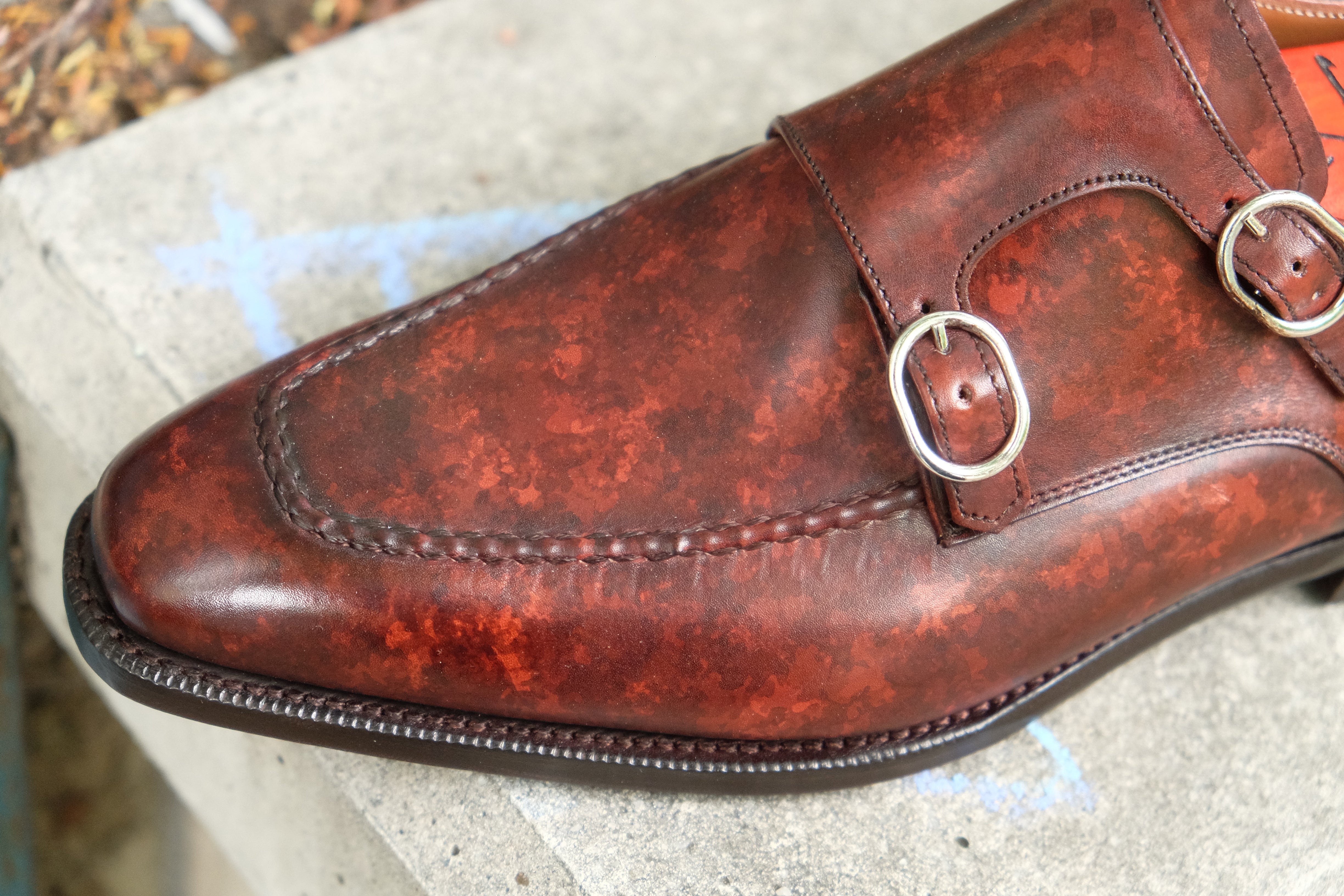 Montlake - MTO - Walnut Marble Patina - LPB Last - Single Leather Sole