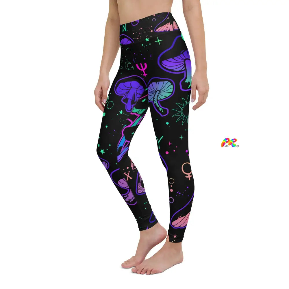 Mushroom Cult High-Waist Yoga Leggings