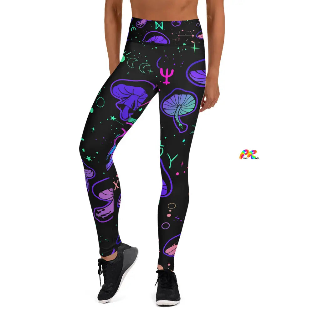 Mushroom Cult High-Waist Yoga Leggings