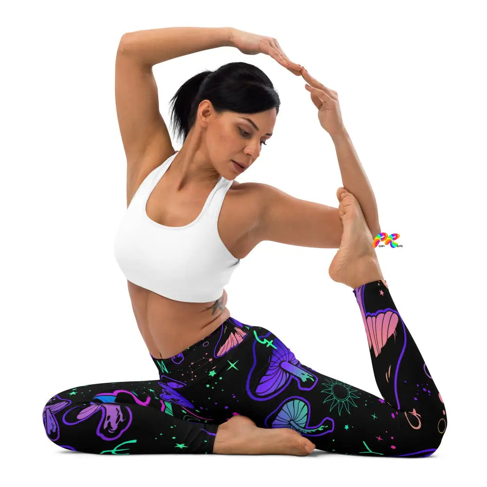 Mushroom Cult High-Waist Yoga Leggings