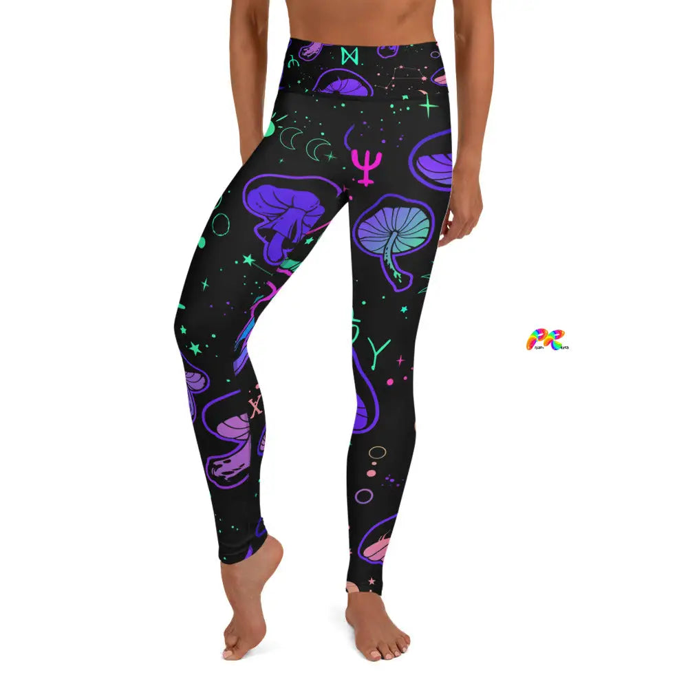 Mushroom Cult High-Waist Yoga Leggings