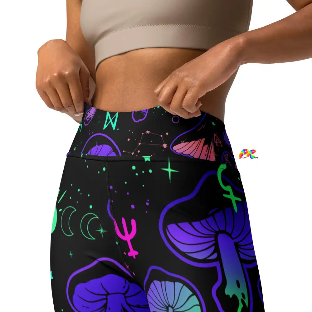 Mushroom Cult High-Waist Yoga Leggings