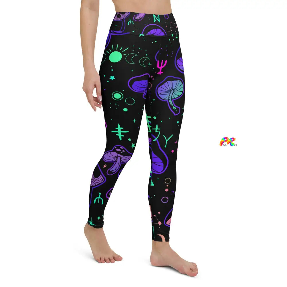 Mushroom Cult High-Waist Yoga Leggings