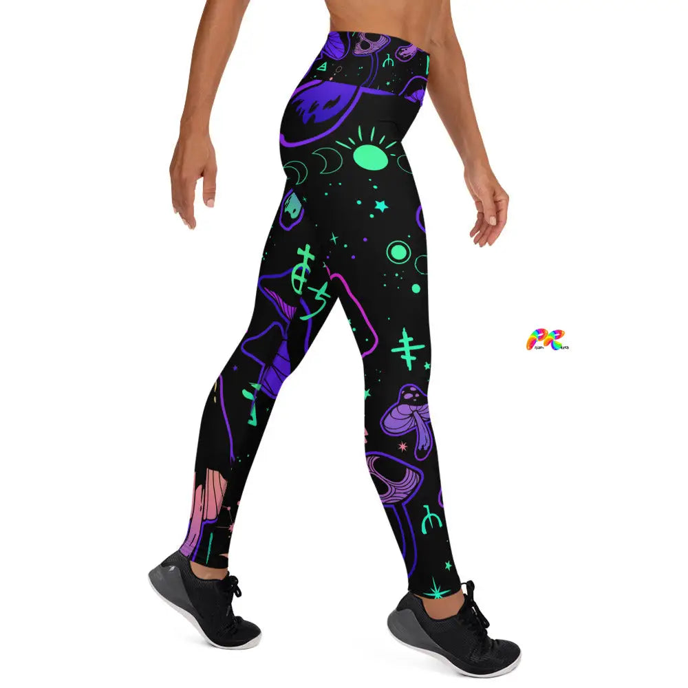 Mushroom Cult High-Waist Yoga Leggings