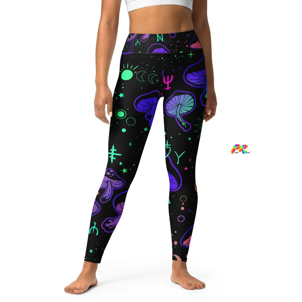 Mushroom Cult High-Waist Yoga Leggings