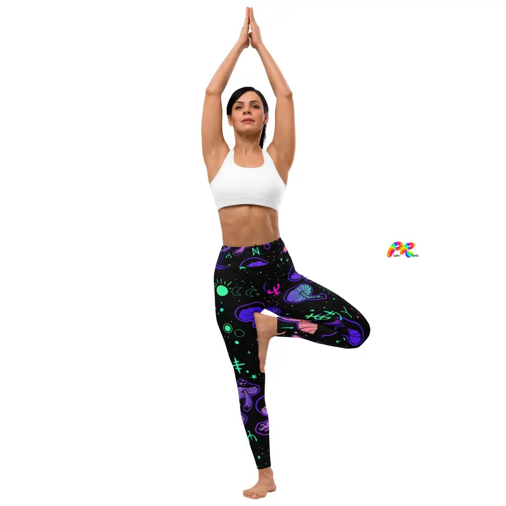 Mushroom Cult High-Waist Yoga Leggings