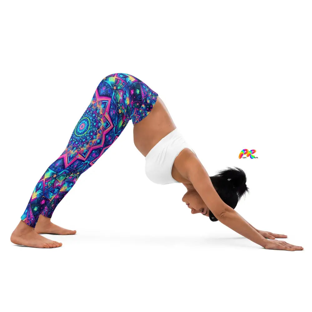 Neon Mandala Rave Yoga Leggings