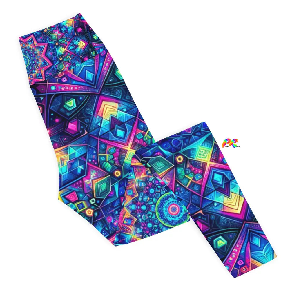 Neon Mandala Rave Yoga Leggings