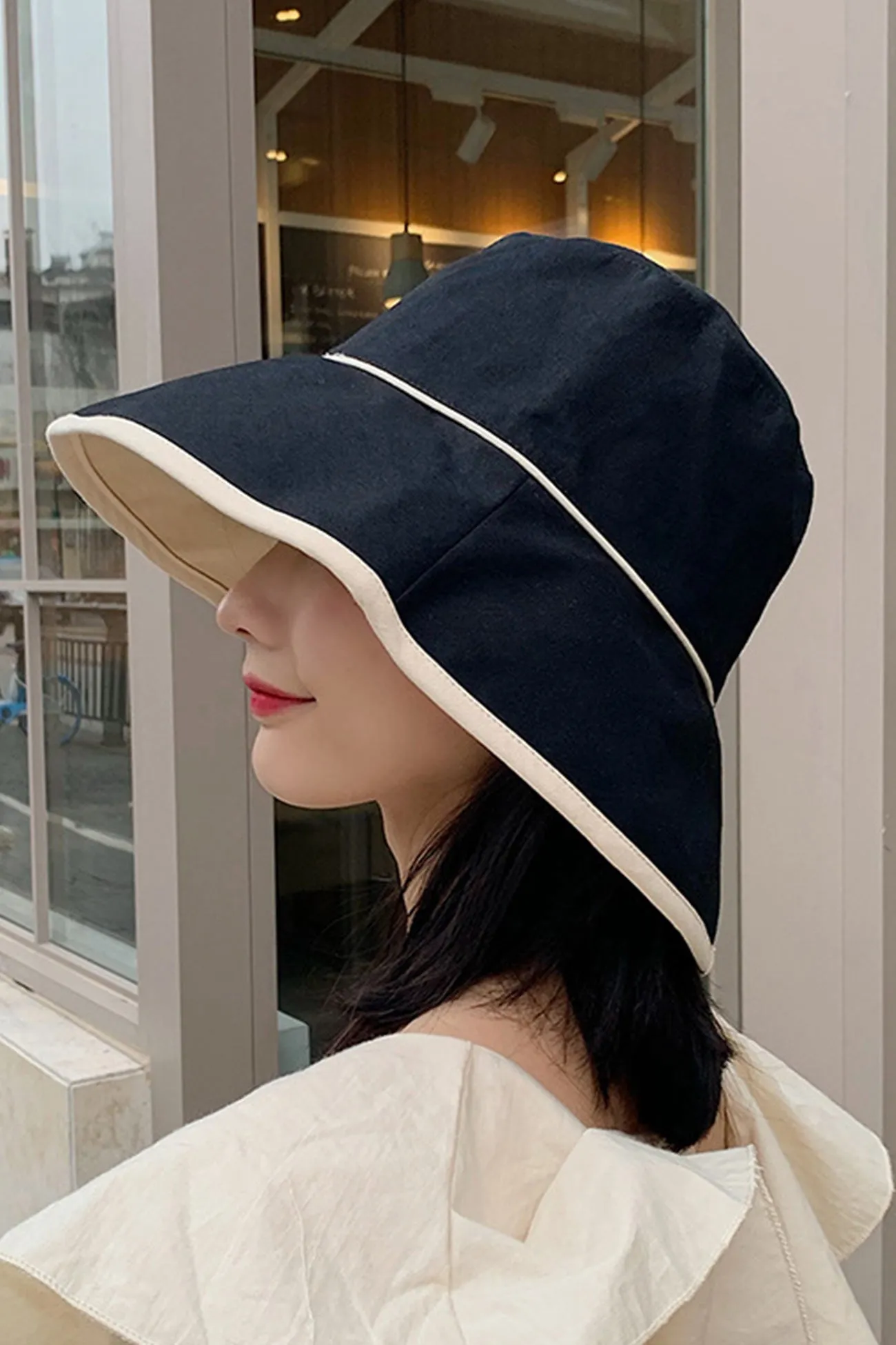 Packable Wide Brim Bucket Hat