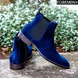 PARIS | Blue Suede Chelsea Boot