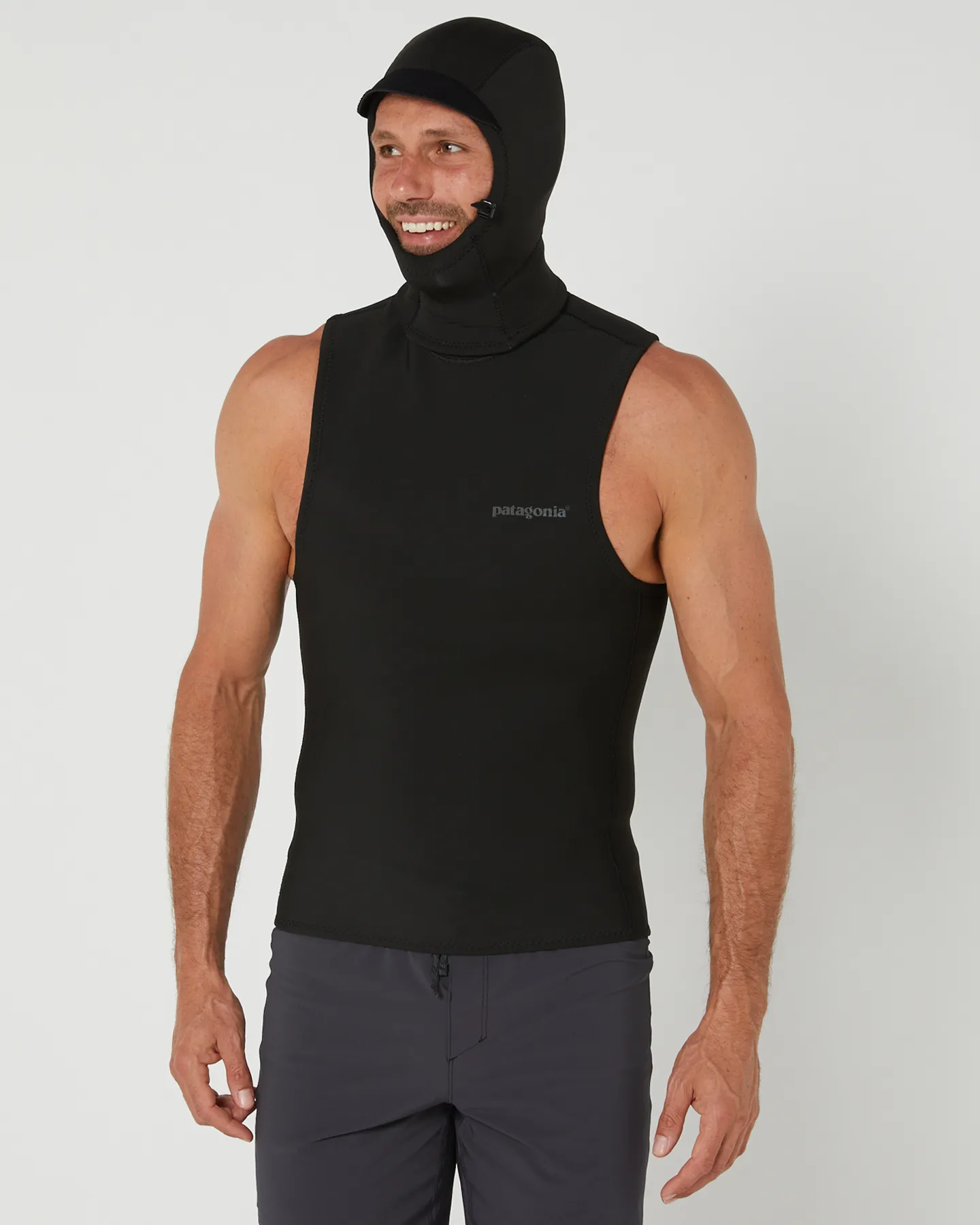 Patagonia Yulex Water Heater Hooded Vest - Black | SurfStitch