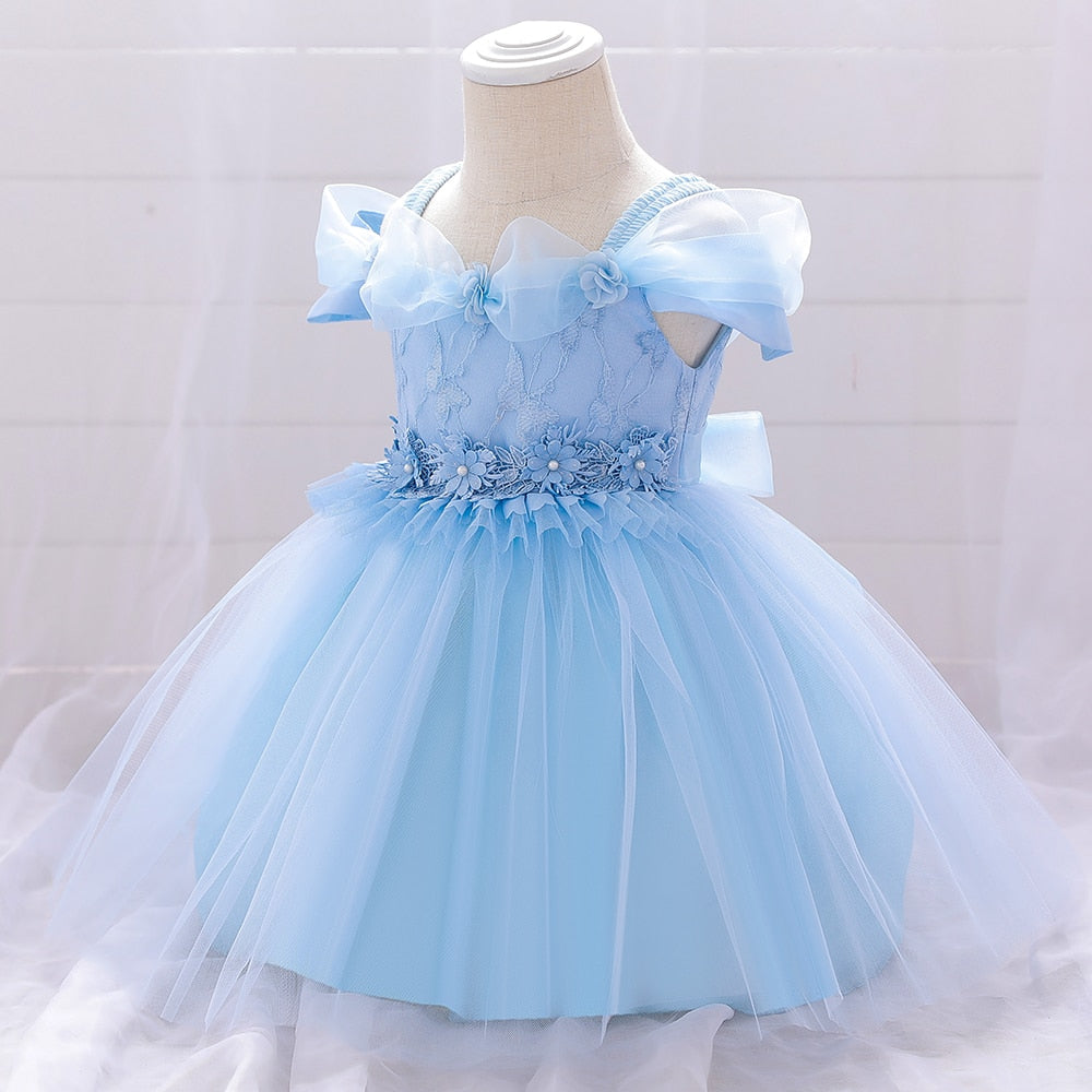 Petals Tulle Baptism Dresses