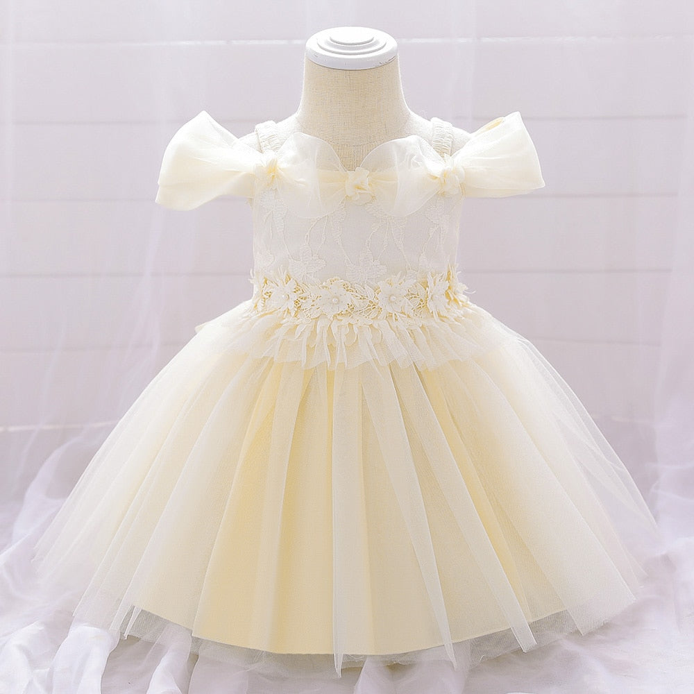 Petals Tulle Baptism Dresses