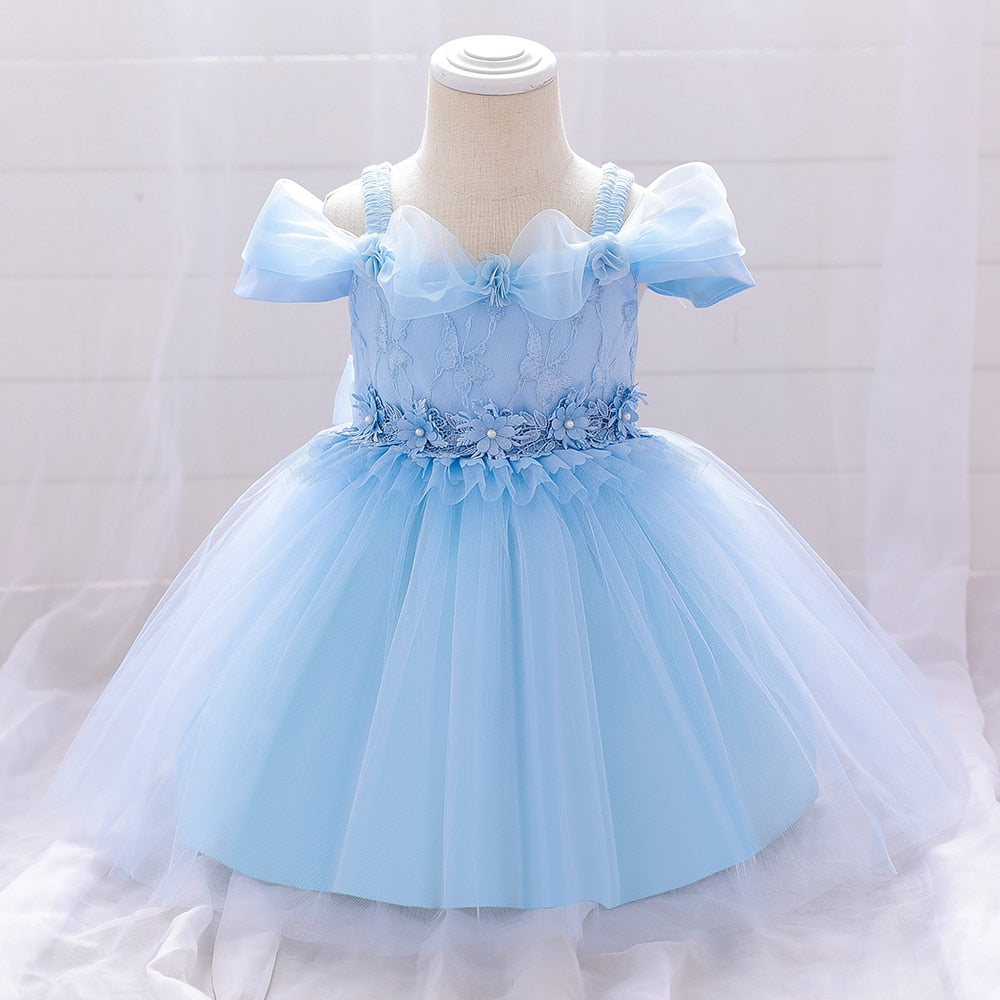 Petals Tulle Baptism Dresses