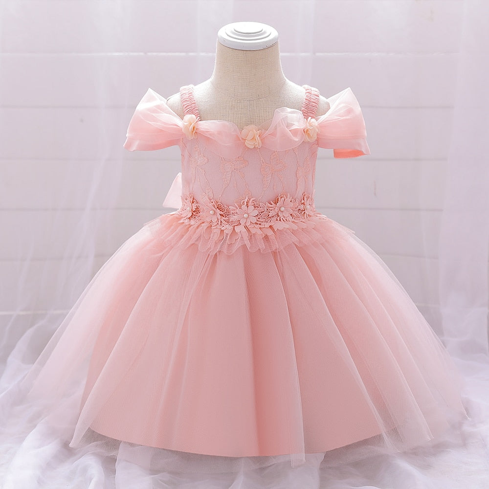 Petals Tulle Baptism Dresses