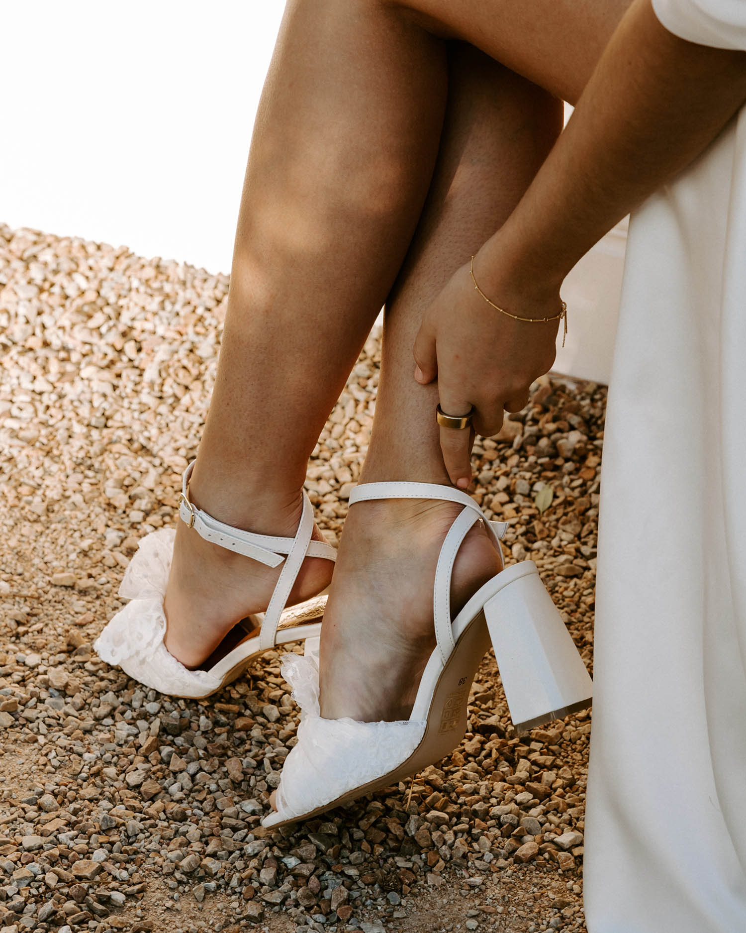 POETRY - LACE BOW BRIDAL SHOES - FINAL SALE!