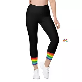 Pride Ankle Flag Leggings with Pockets