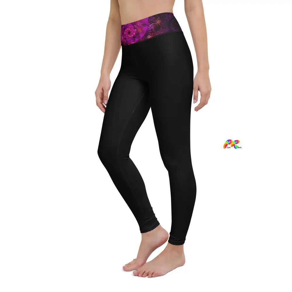 Purple Abstract Festival Leggings