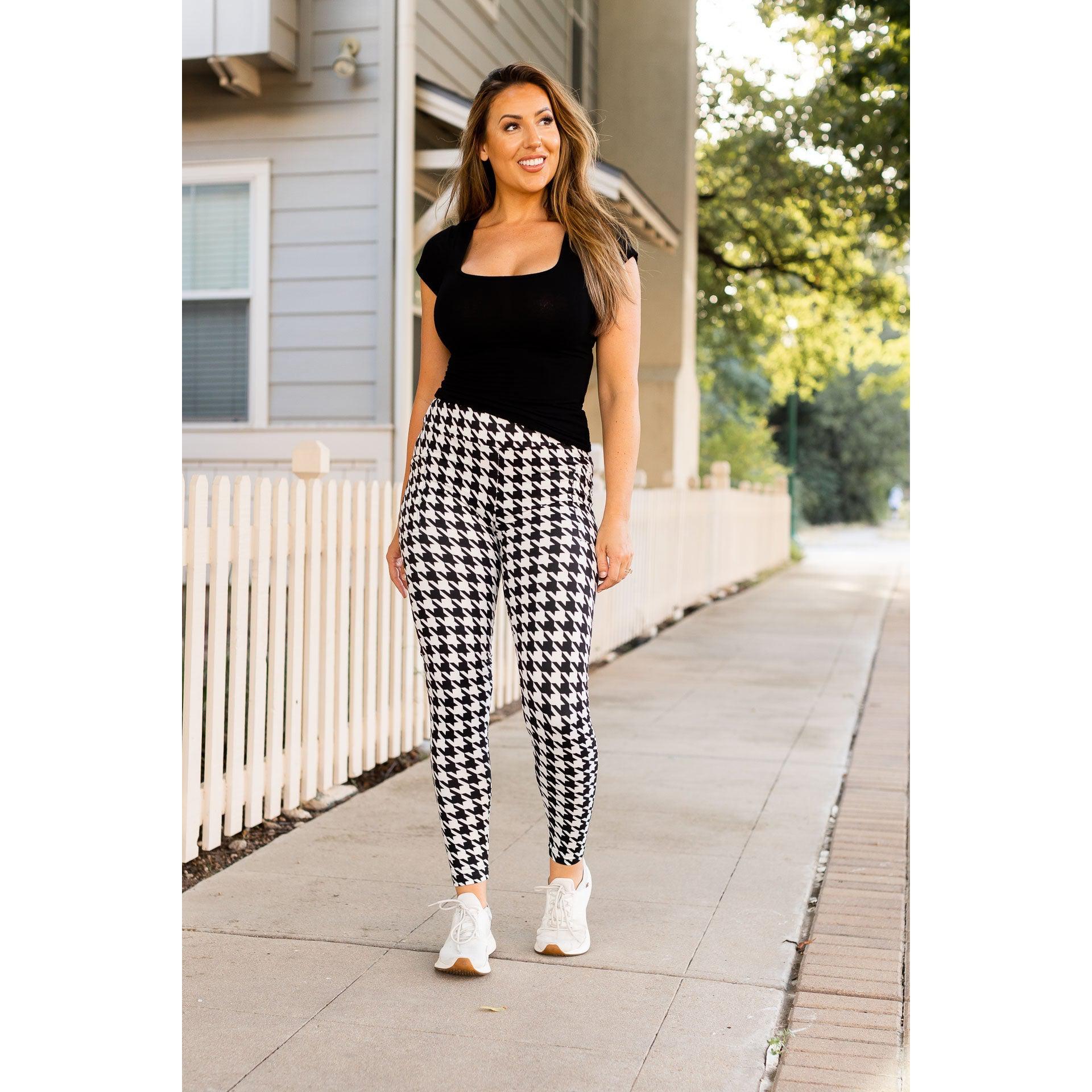 Ready to Ship | Houndstooth Leggings  - Luxe Leggings by Julia Rose