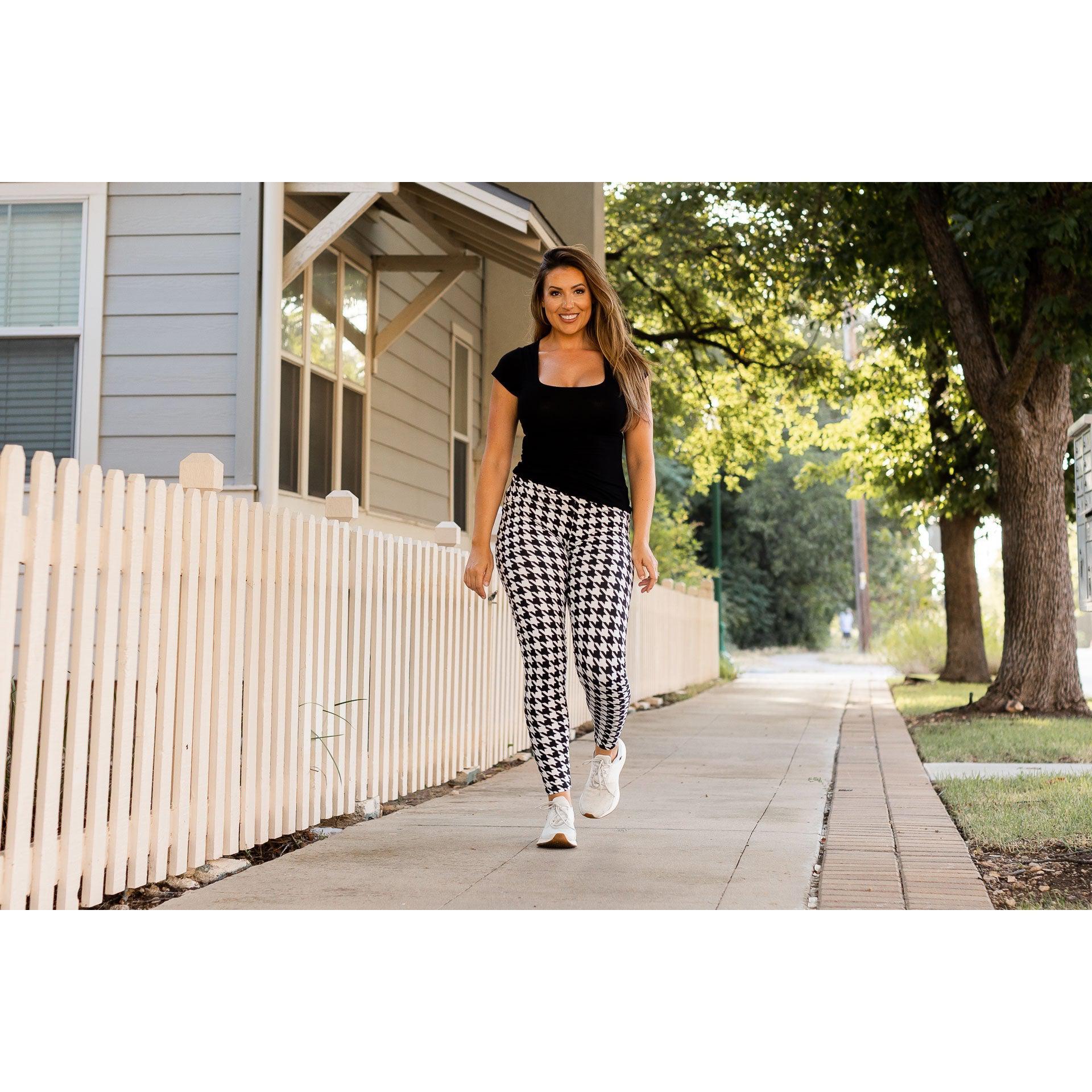 Ready to Ship | Houndstooth Leggings  - Luxe Leggings by Julia Rose