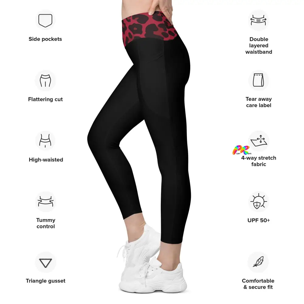 Red Leopard Festival Leggings