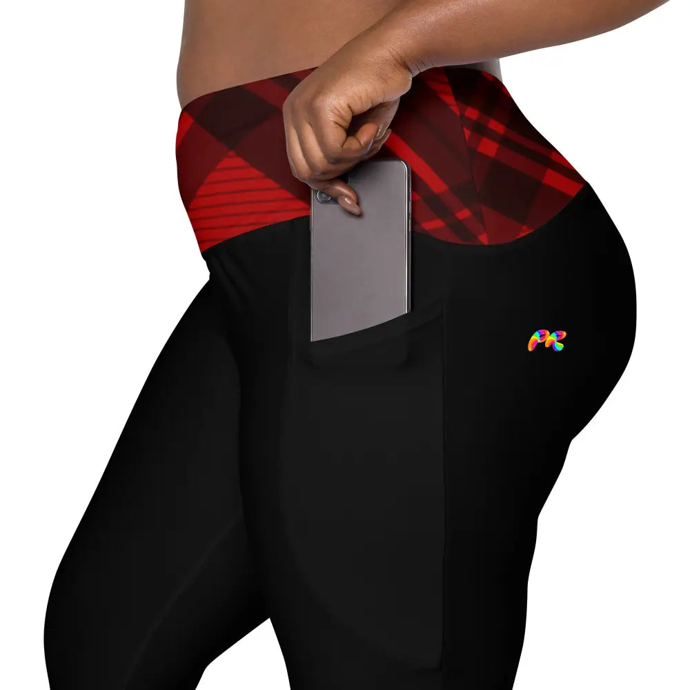 Red Plaid Festival Leggings