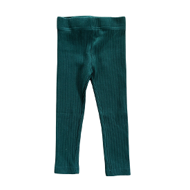 Ribbed Leggings - Bottle Green