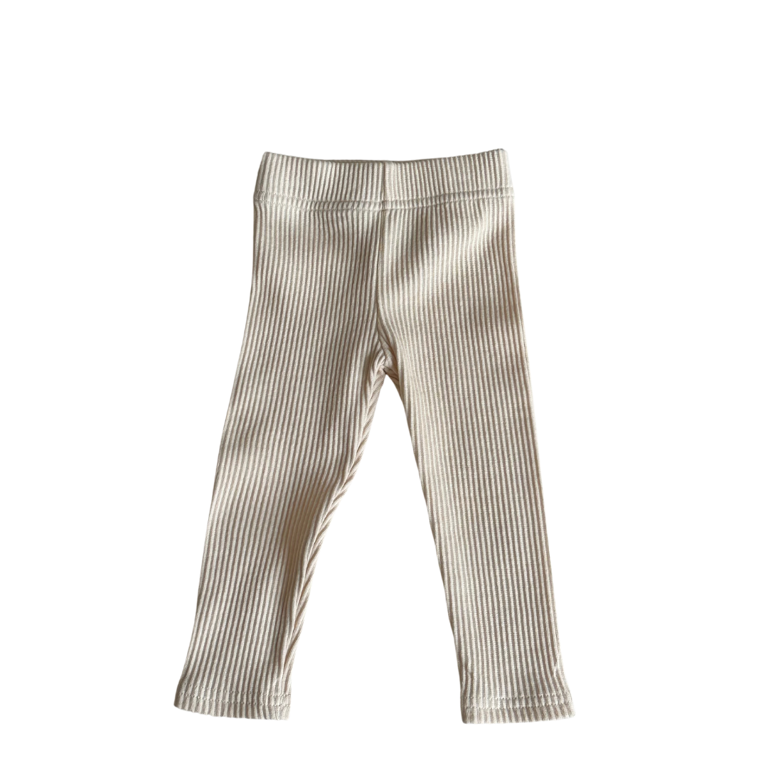 Ribbed Leggings - Cream