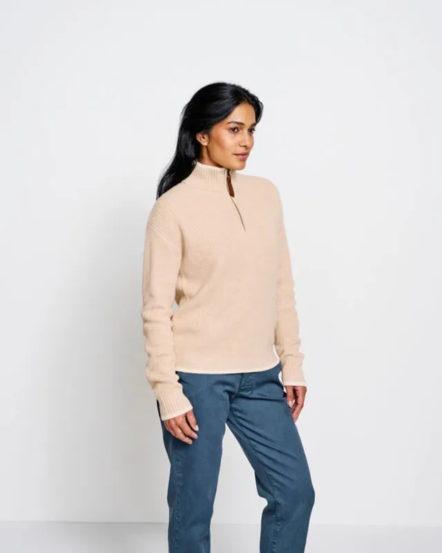 Ribbed Quarter-Zip Sweater