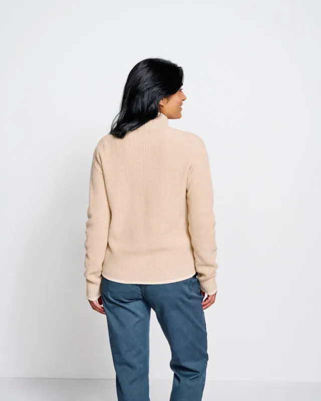 Ribbed Quarter-Zip Sweater