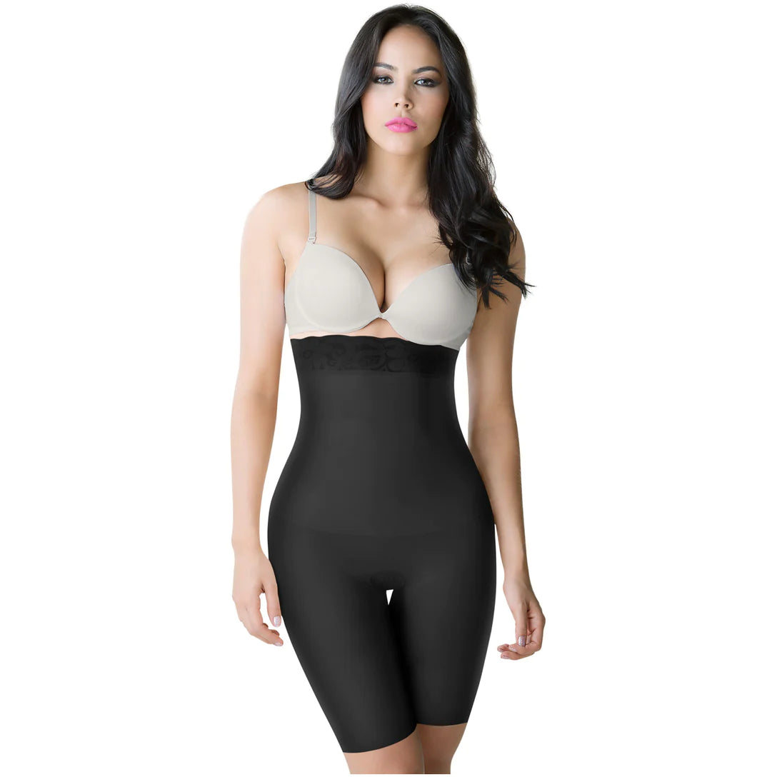 ROMANZA 2051 | High Waisted Butt Lifting Shaping Shorts | Tummy Control & Knee Lenght Shapewear