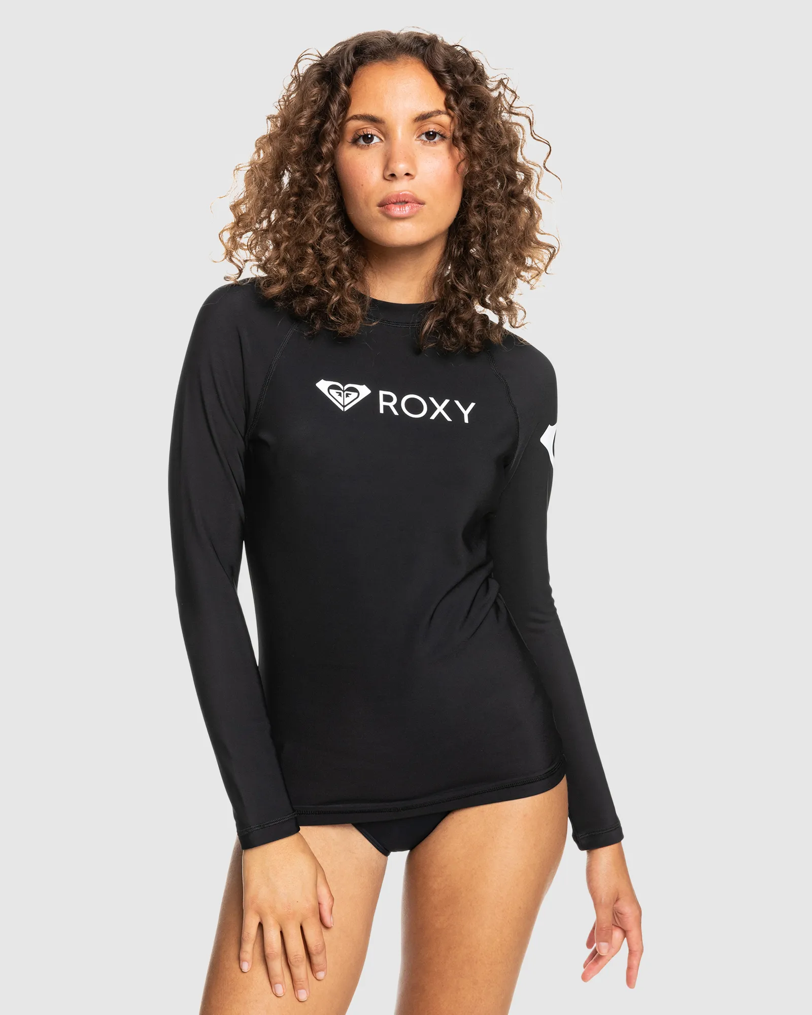 Roxy Roxy Heater Ls Thermal Rash Guard - Anthracite | SurfStitch