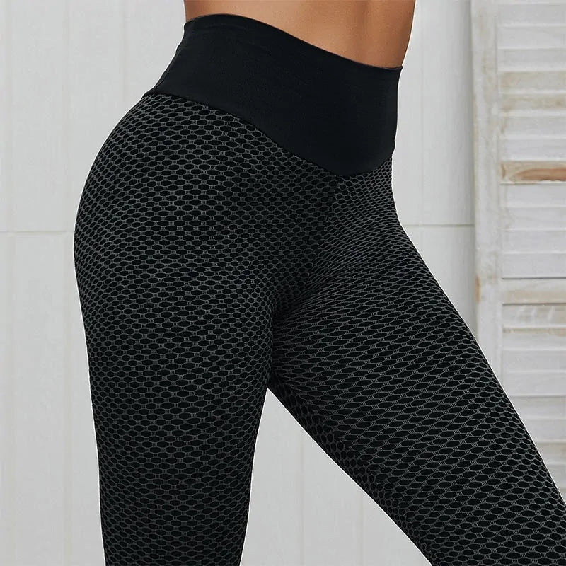 Seamless Patchwork Print High Waist Elastic Polyester Leggings