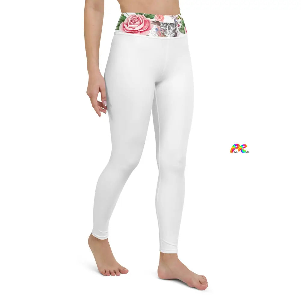 Skull Rose Yoga Leggings