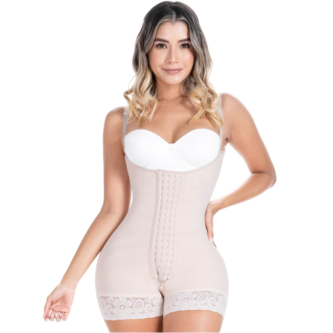 SONRYSE 068BF | FAJAS COLOMBIANAS POSTPARTUM & POST SURGERY TUMMY TUCK LIPO COMPRESSION GARMENT OPEN BUST SHORT SHAPEWEAR BODYSU