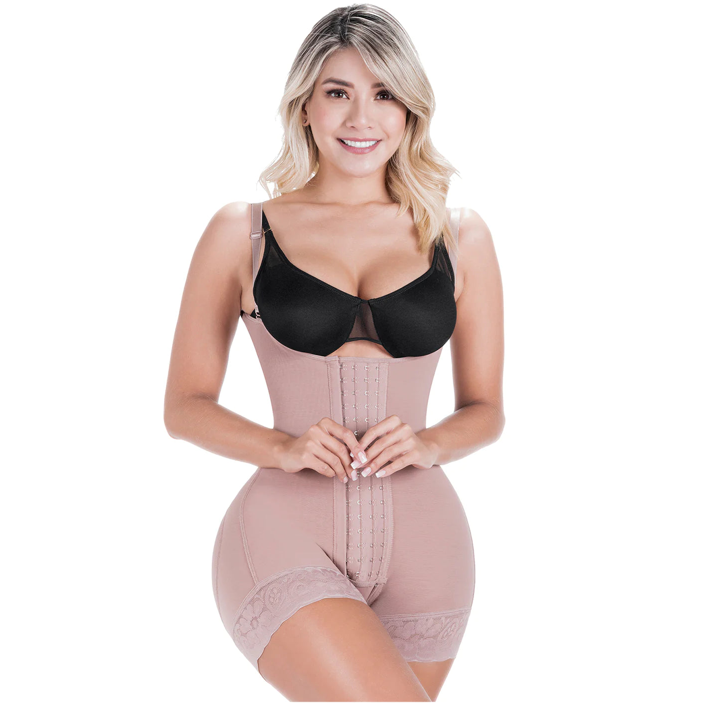 SONRYSE 068BF | FAJAS COLOMBIANAS POSTPARTUM & POST SURGERY TUMMY TUCK LIPO COMPRESSION GARMENT OPEN BUST SHORT SHAPEWEAR BODYSU