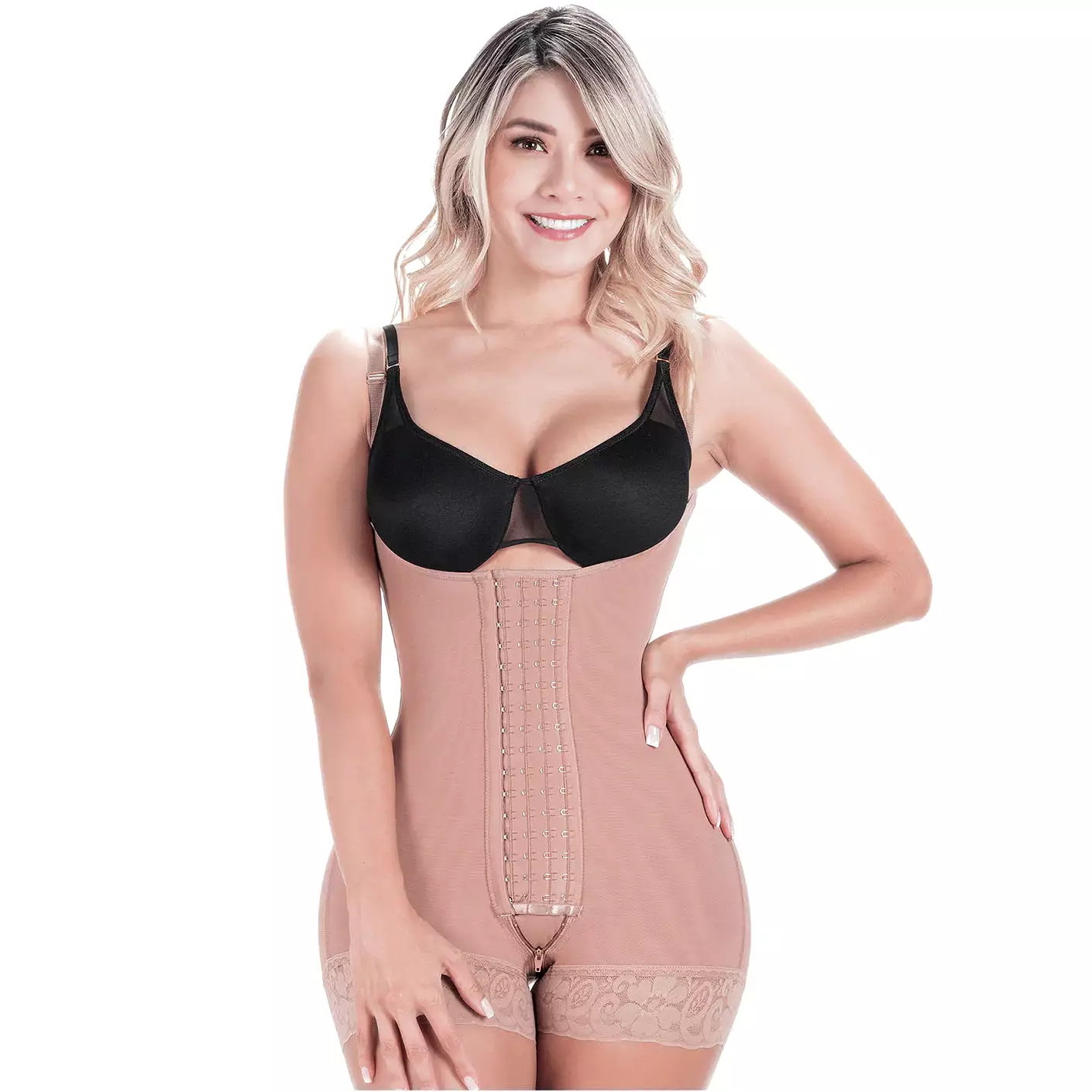 SONRYSE 068BF | FAJAS COLOMBIANAS POSTPARTUM & POST SURGERY TUMMY TUCK LIPO COMPRESSION GARMENT OPEN BUST SHORT SHAPEWEAR BODYSU