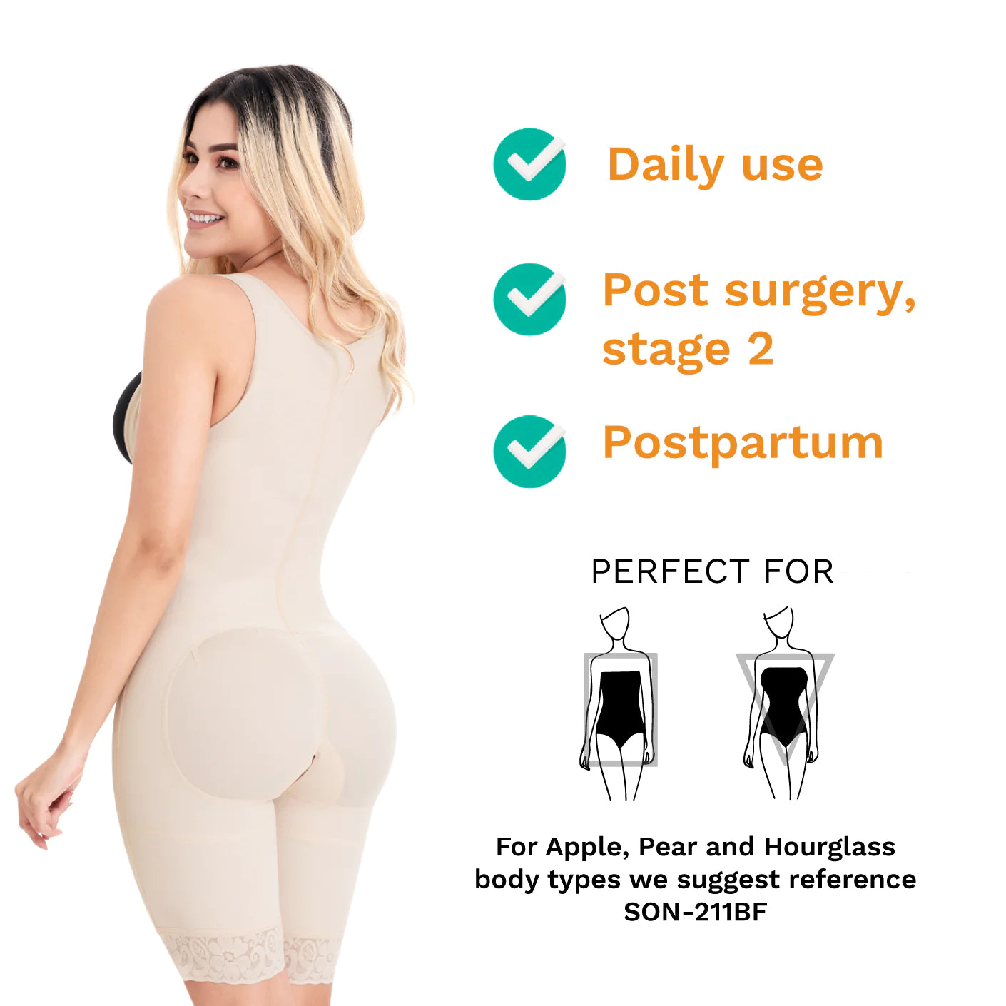 SONRYSE 097ZF | Postpartum and Post Surgery Tummy Control Shapewear | Powernet